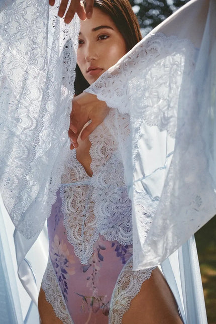 Luciela | BLUE SHEER MESH KIMONO