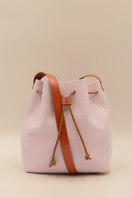 foto producto bolso de piel dulse s rosa frontal 2