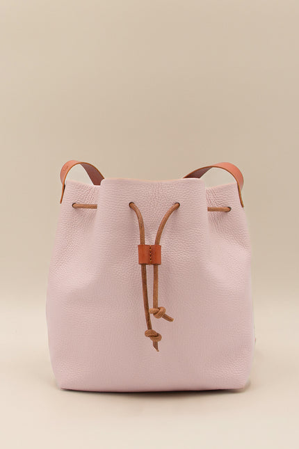 foto producto bolso de piel dulse s rosa frontal