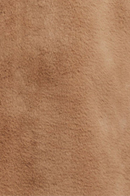Arinette Faux Fur Tie Waist Coat - Camel - Styled