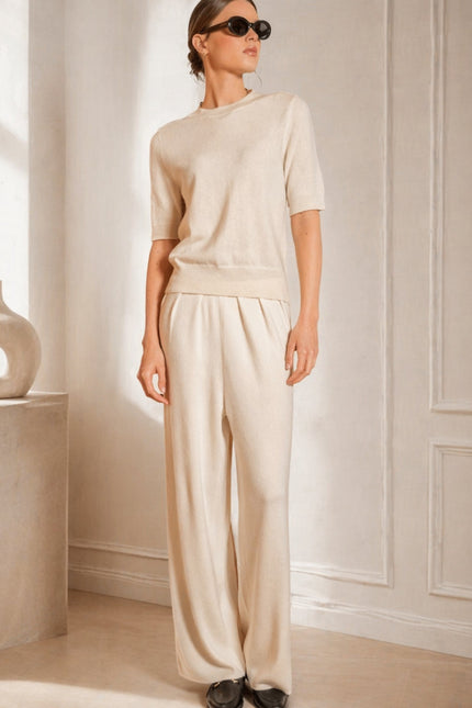 Pantalón Erin de punto crudo