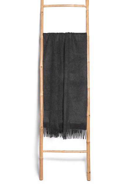 Bel Cashmere | Estola/ Bufanda grande con flecos gris oscuro