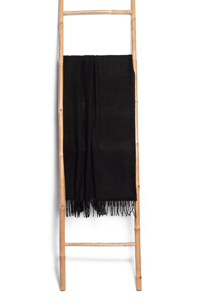 Bel Cashmere | Estola/ Bufanda grande con flecos negro