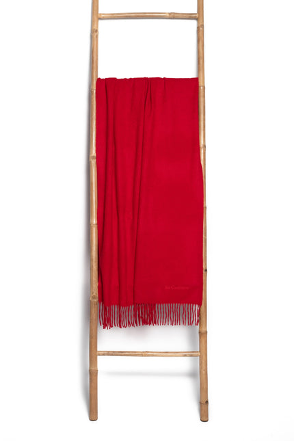 Bel Cashmere | Estola/ Bufanda grande con flecos roja