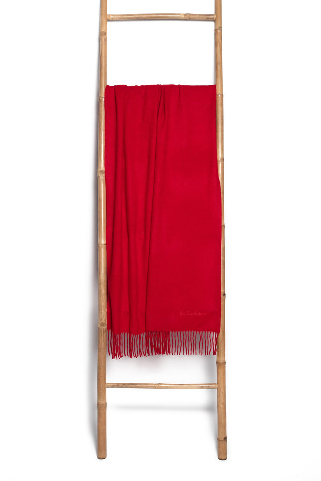 Bel Cashmere | Estola/ Bufanda grande con flecos roja