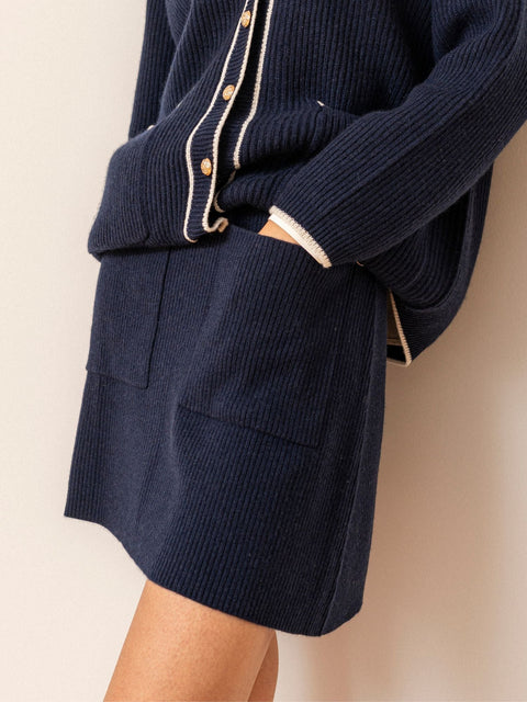 Bel Cashmere | Falda Sylvie marino