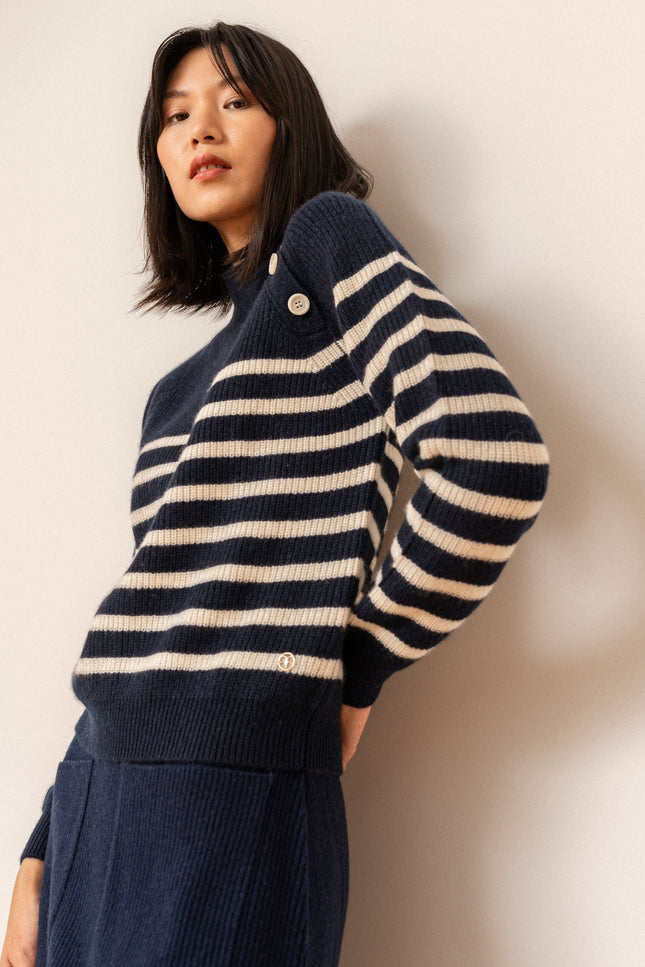 Bel Cashmere | Jersey James de cashmere navy