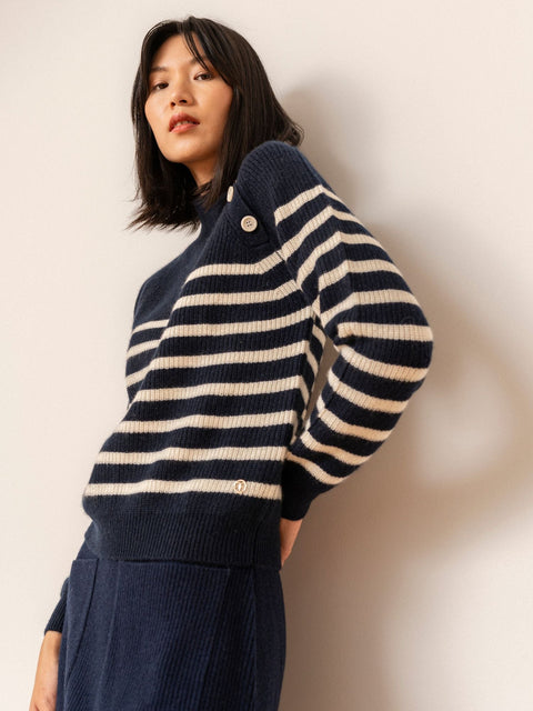 Bel Cashmere | Jersey James de cashmere navy