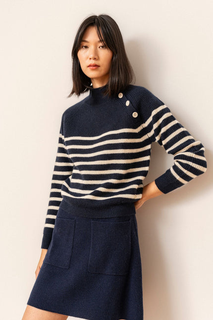 Bel Cashmere | Jersey James de cashmere navy