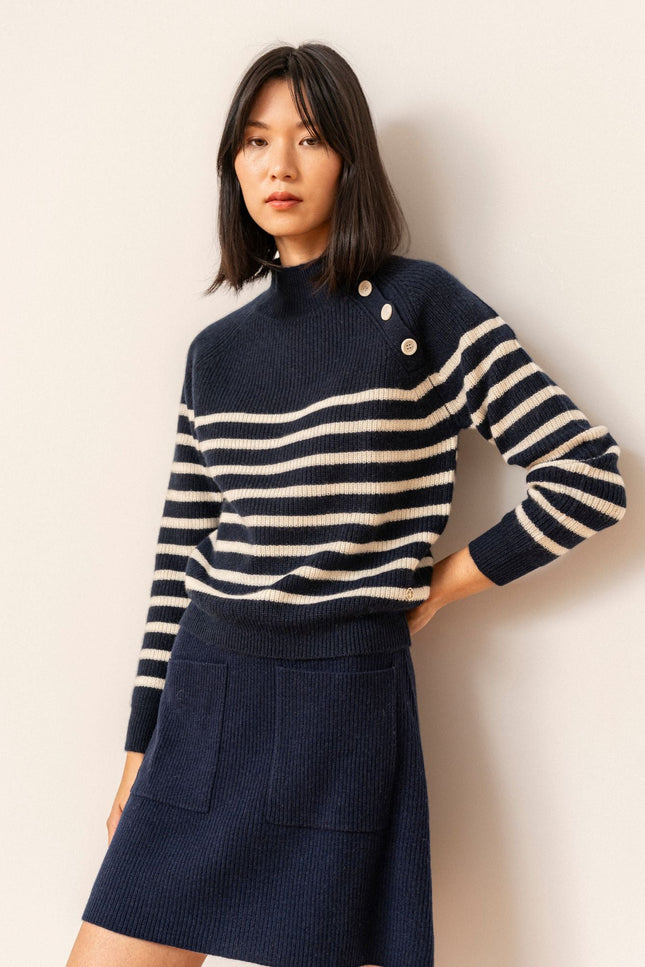 Bel Cashmere | Jersey James de cashmere navy