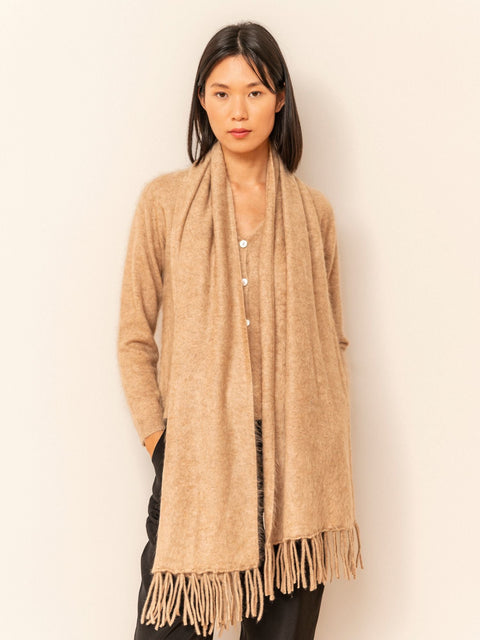 Bel Cashmere | Bufanda brushed de cashmere beige