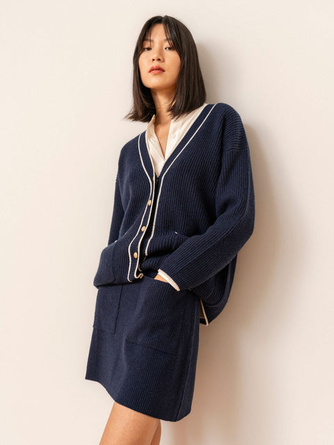 Bel Cashmere | Falda Sylvie marino