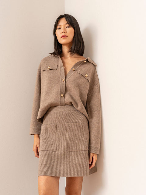 Bel Cashmere | Falda Sylvie tostada