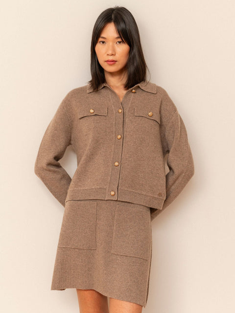 Bel Cashmere | Falda Sylvie tostada