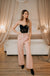 Etanna | High-Waisted Wide-Legged Trousers Powder Pink