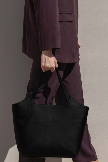 Bolso duradero elegante vegano - color negro
