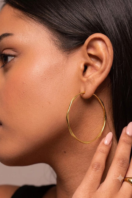 Arvino | Soft Wave 92.5 Sterling Silver Hoops