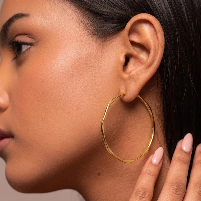 Arvino | Soft Wave 92.5 Sterling Silver Hoops