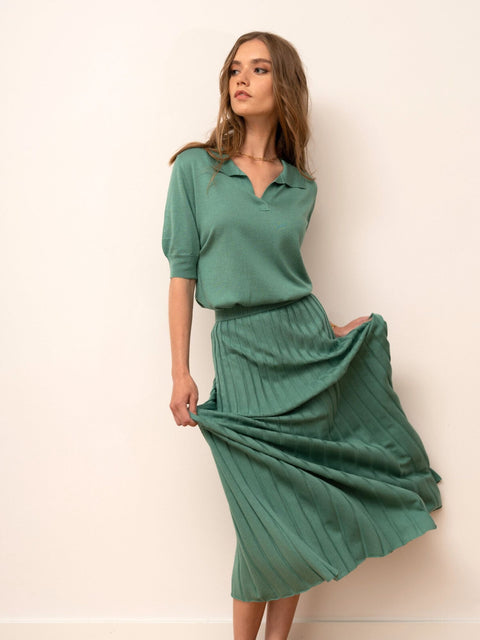 Bel Cashmere | Falda Claudia esmeralda