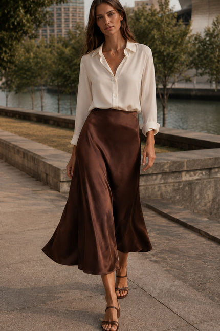 Falda Allegra marrón