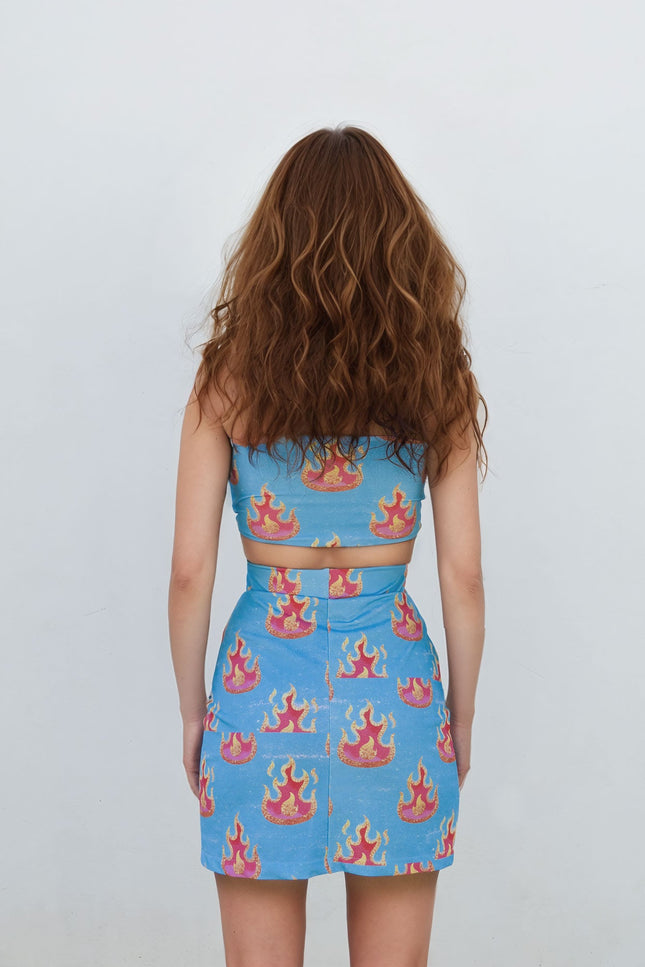 MySimplicated | Top & Mini Skirt Fire