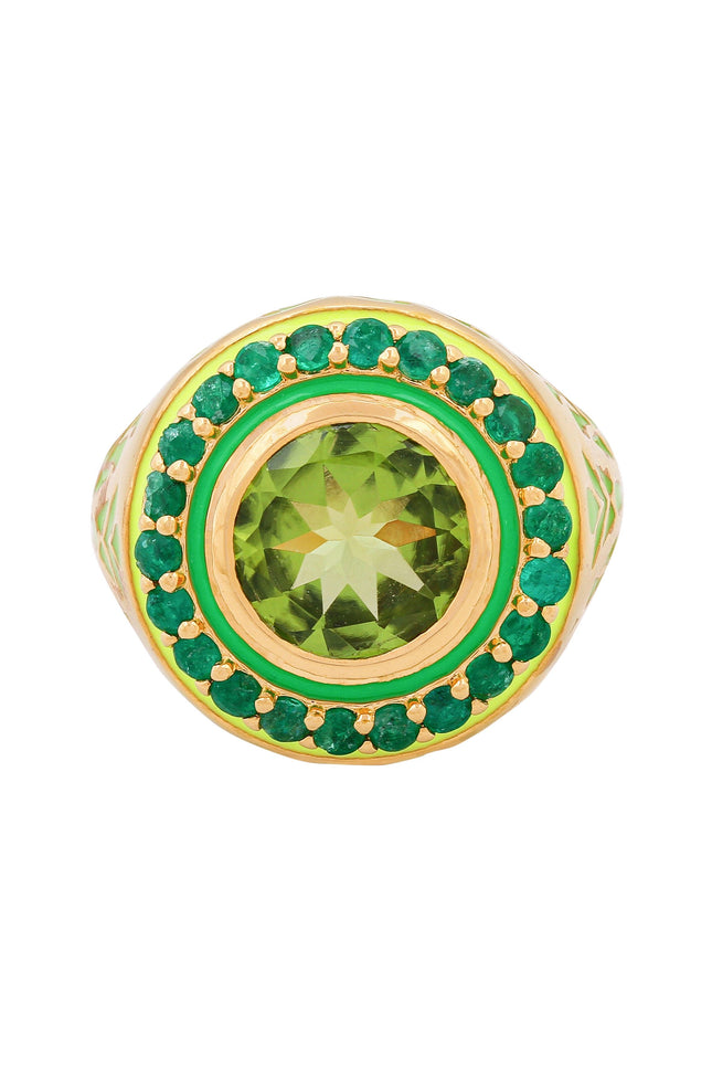 Après Youth I Firework Statement Ring - Green