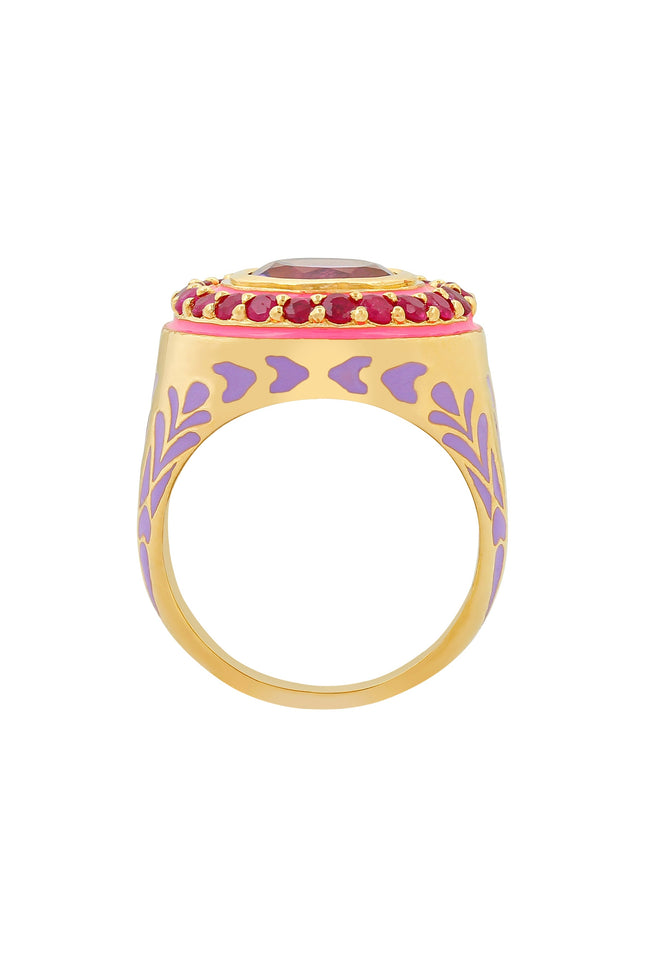Après Youth I Firework Statement Ring - Pink