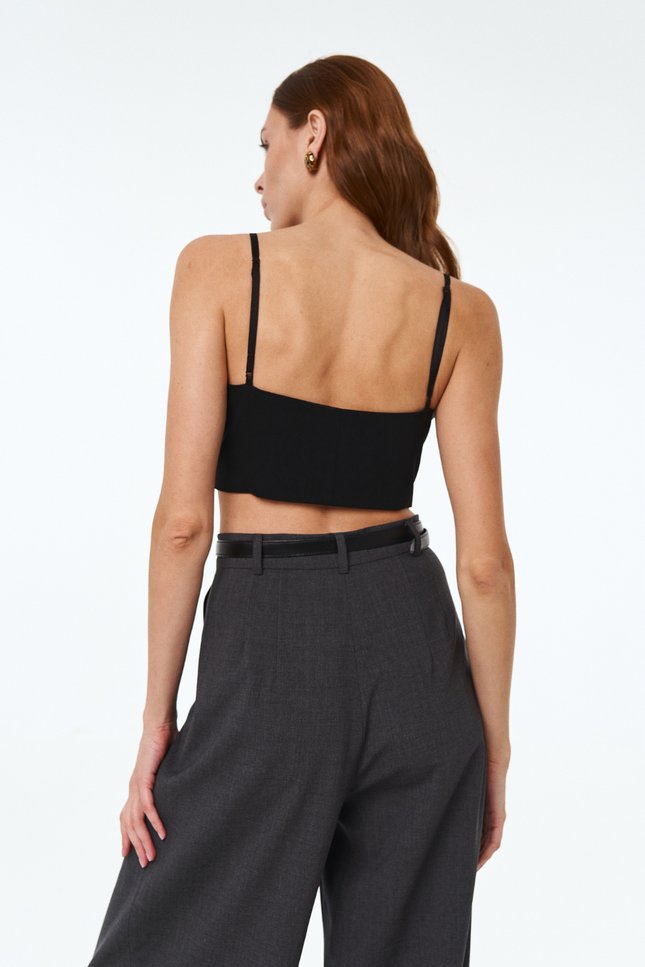Kolosova | Black top with flowers