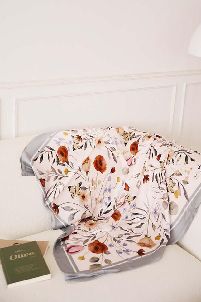 Nina Ho | Flower Party Double-Sided Silk Scarf
