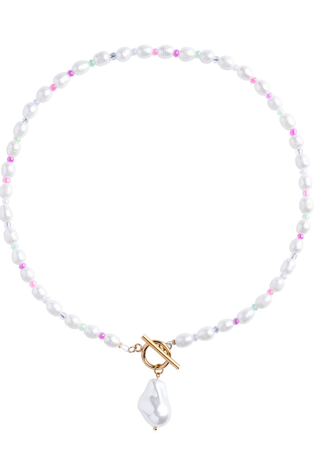 My Little Nature I Natural Freshwater Pearls Necklace With Genuine Baroque Pearl  Pendant - Pearls Choker
