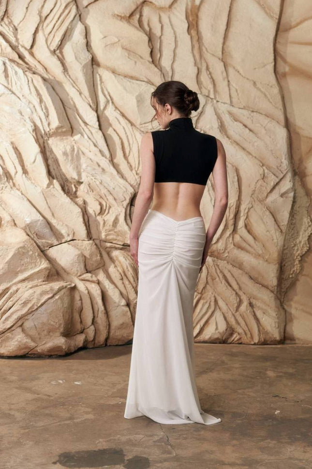 Kolosova | Black And White Maxi Dress