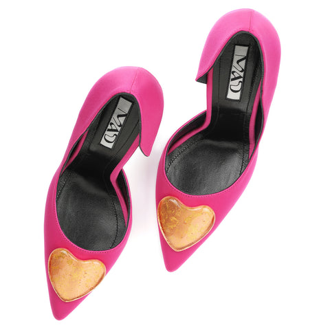 The Mad Shoes | Mad in Love Fuchsia w 24k gold accessories