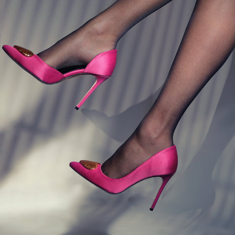 The Mad Shoes | Mad in Love Fuchsia w 24k gold accessories