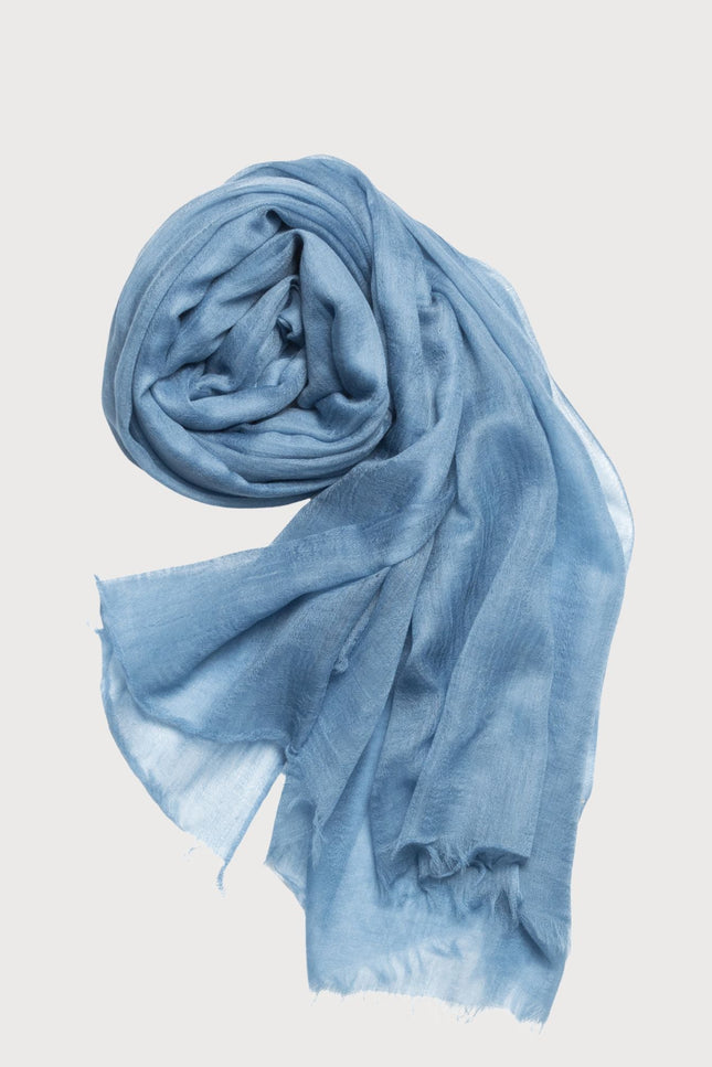 Bel Cashmere | Fular ultra fino de cashmere en color azul