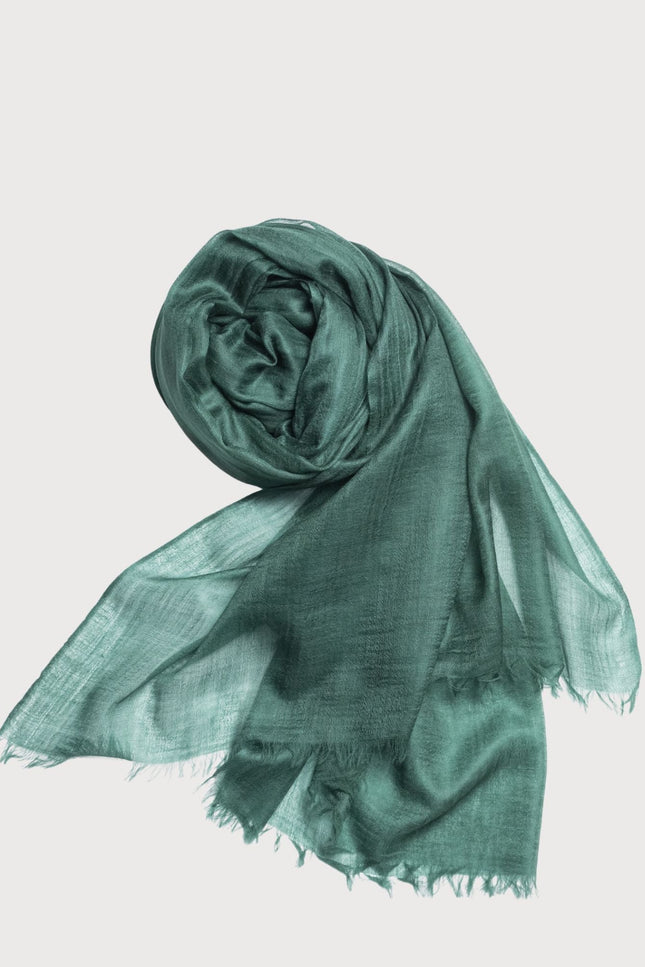 Bel Cashmere | Fular ultra fino de cashmere en color verde oscuro