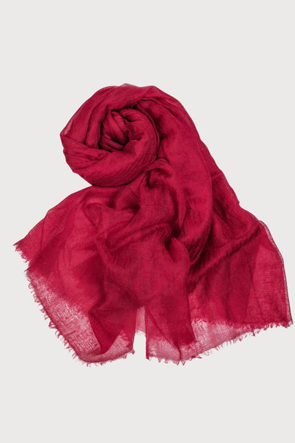 Bel Cashmere | Fular ultra fino de cashmere burdeos