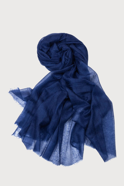 Bel Cashmere | Fular ultra fino de cashmere azul oscuro