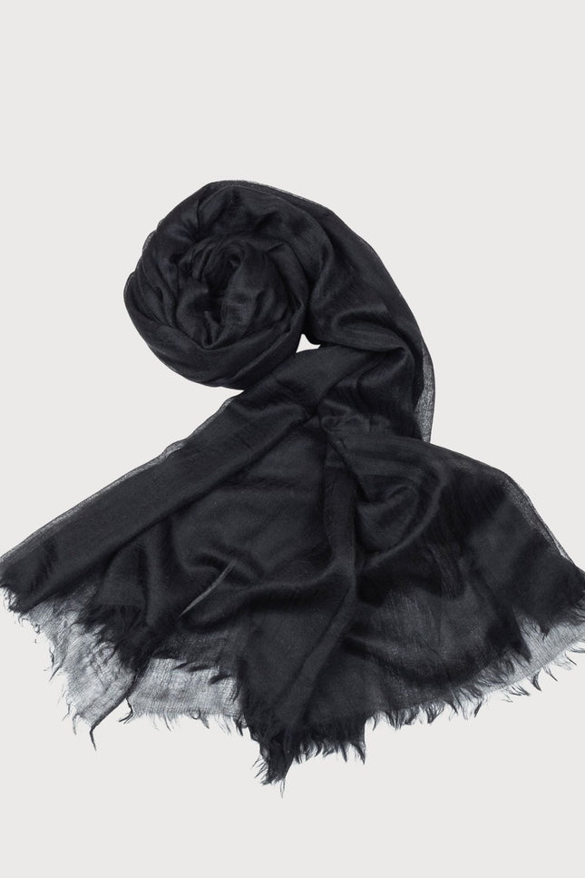 Bel Cashmere | Fular ultra fino de cashmere negro