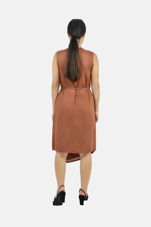 1 People | Funchal Asymmetric Wrap Dress DK Red