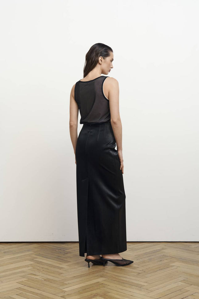 Kolosova | Reptile-Embossed Maxi Skirt