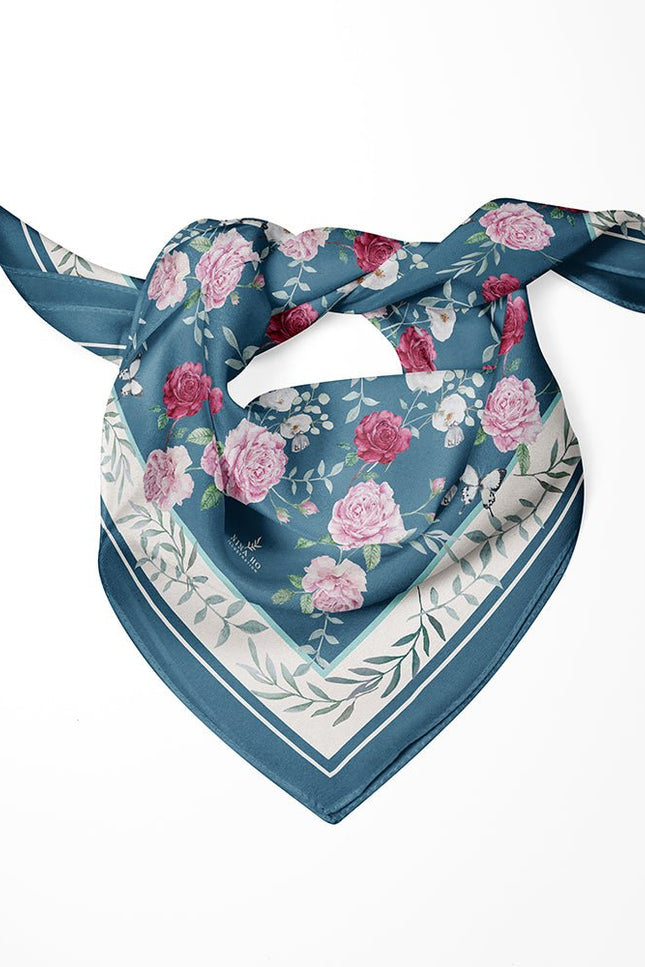 Nina Ho | Garden Rose Double-Sided Silk Scarf
