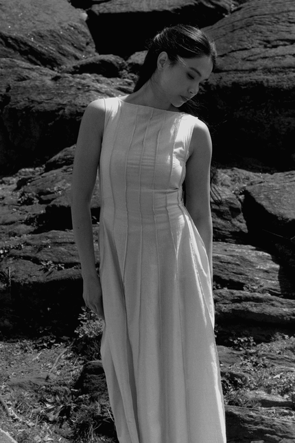 Aube White Linen Dress — product view 6