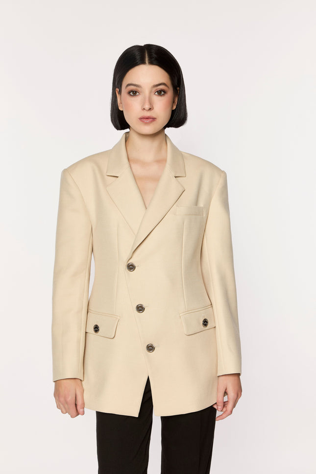 GIODORO | Gianza Off-White Wool Blazer