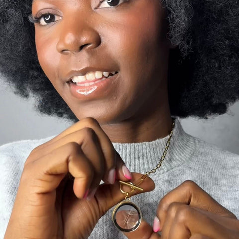 My Little Nature I Handmade Gold Plated Statement Necklace With Natural Dandelion Seeds – Make A Wish Jewelry