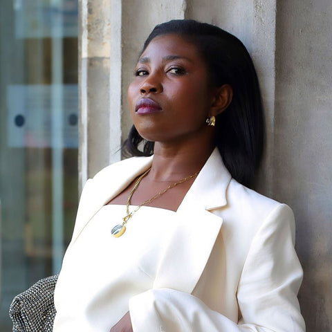 My Little Nature I Handmade Gold Plated Statement Necklace With Natural Volcanic Sand With Toggle Clasp