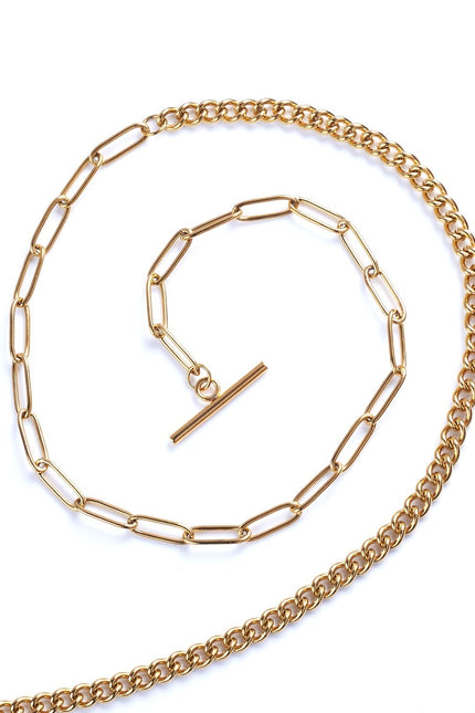 My Little Nature I Handmade Gold Plated Statement Necklace With Natural Pine Needles With Toggle Clasp