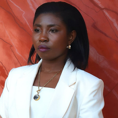 My Little Nature I Handmade Gold Plated Statement Necklace With Natural Volcanic Sand With Toggle Clasp