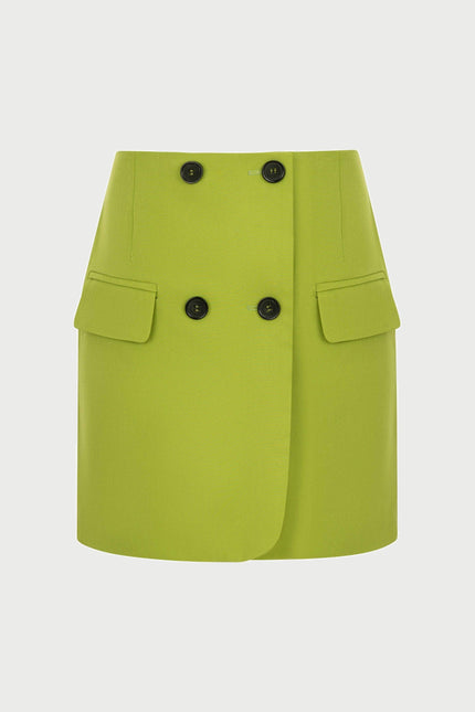Green Skirt with Buttons
