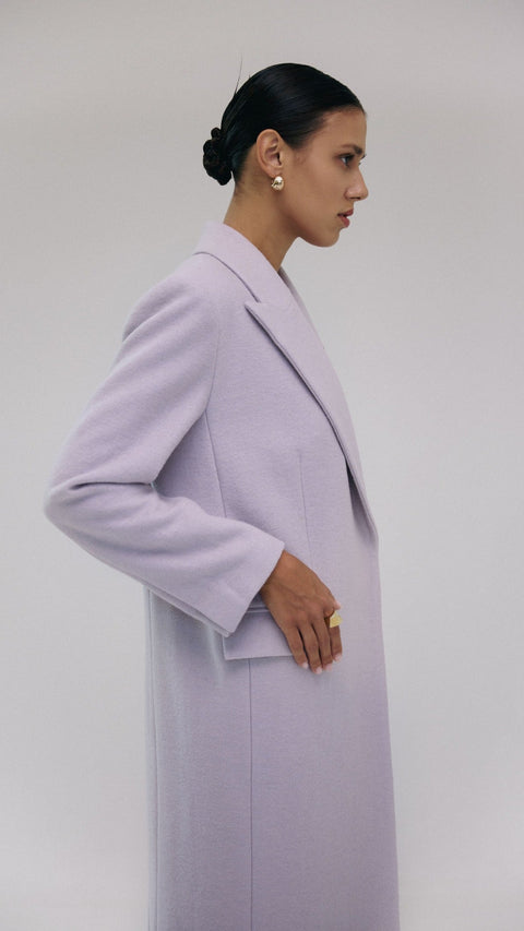 BÚDZIKO | COPENHAGEN WOOLEN LAVENDER COAT