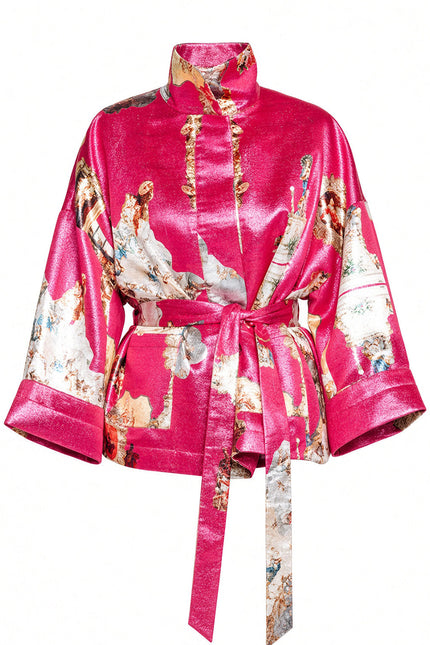 Square Boxy Jacket - Sicily Hot Pink